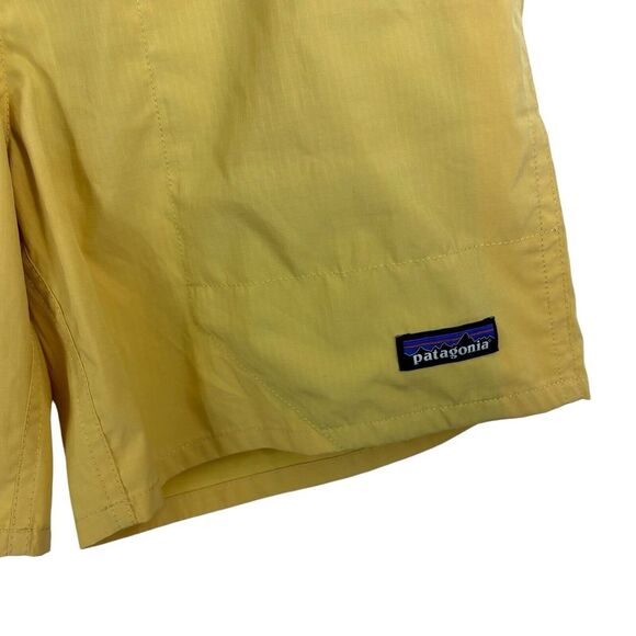 Patagonia Baggies Swim Shorts Trunks Mesh Lined Yellow Vintage 90's Mens M - Picture 3 of 6